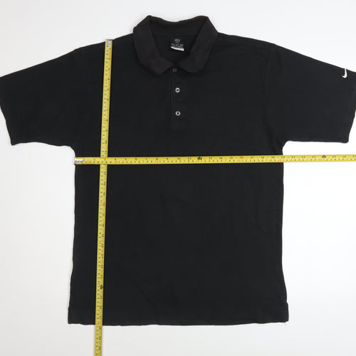 Nike Men's Black Small Dri-Fit Golf Polo Shirt