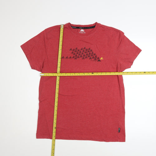 Trespass Men Red Quick Dry Cotton Blend Sports T-Shirt M