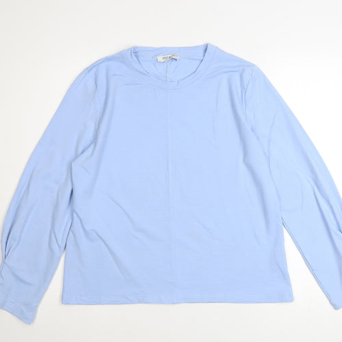 Great Plains Women Blue Pullover Sweatshirt Size 14 L Long Sleeve