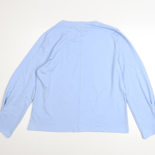 Great Plains Women Blue Pullover Sweatshirt Size 14 L Long Sleeve