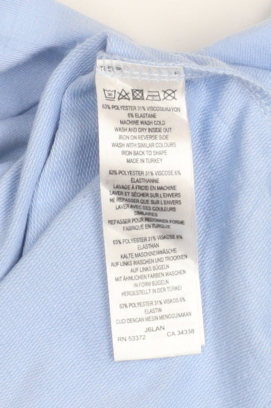 Great Plains Women Blue Pullover Sweatshirt Size 14 L Long Sleeve