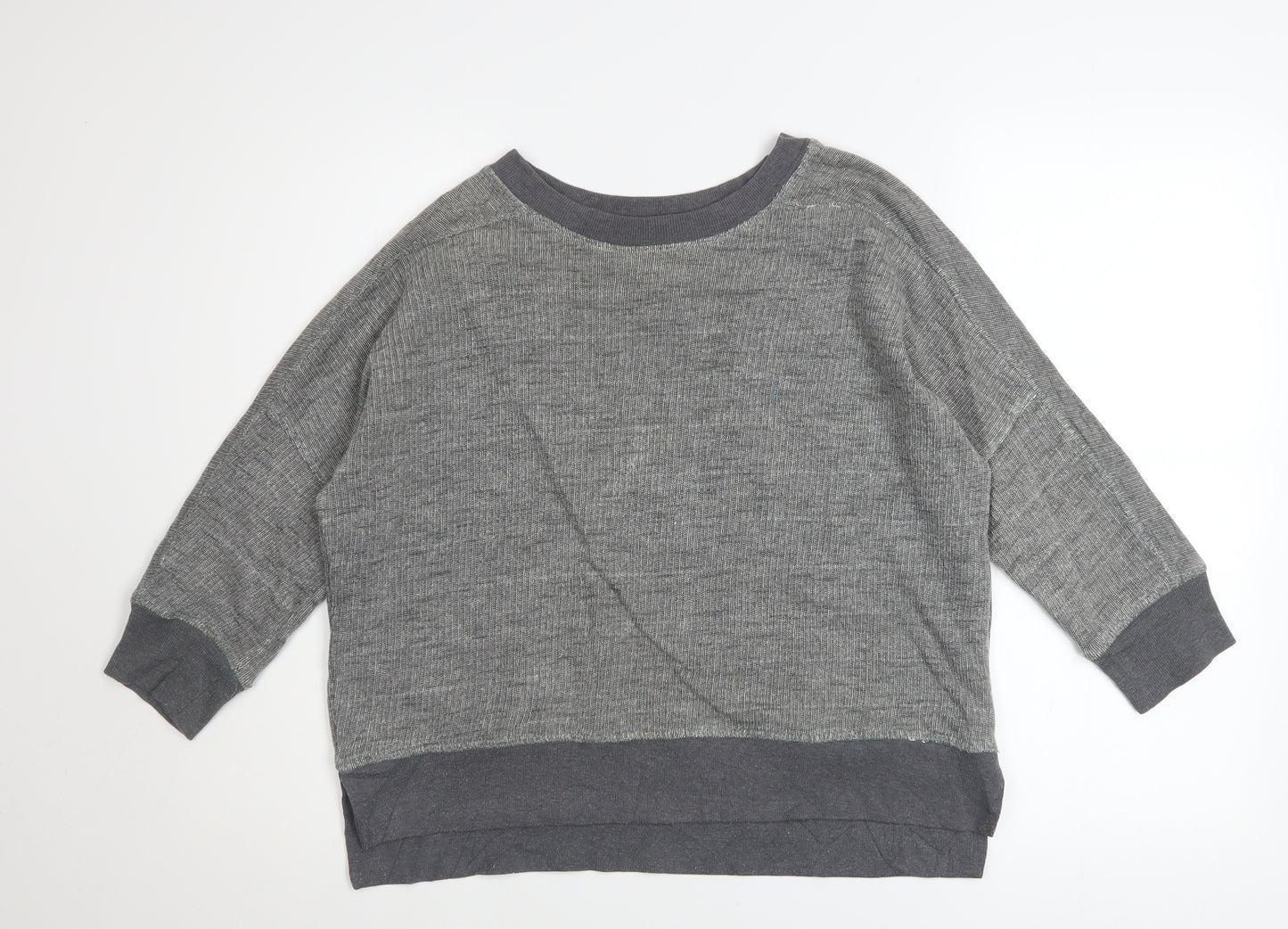 Zara Trafaluc Women Grey Cotton Blend Pullover Sweatshirt Size M
