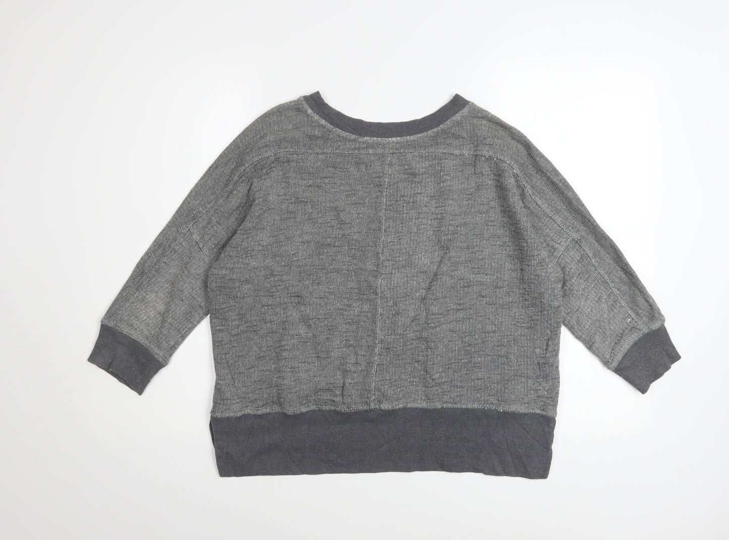 Zara Trafaluc Women Grey Cotton Blend Pullover Sweatshirt Size M