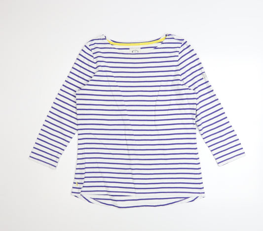 Joules Womens Nautical Stripe Long Sleeve Cotton Top UK14