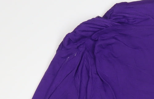 Marks and Spencer Per Una Women's Purple Viscose Open Cardigan Size 18