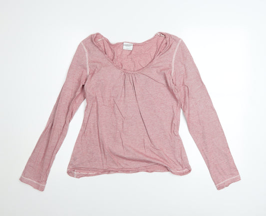 Next Women’s Pink Striped Long Sleeve Cotton T-Shirt UK 14