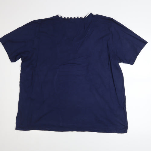 Georgina B Women’s Blue Striped Relaxed Fit Plus Size T-Shirt