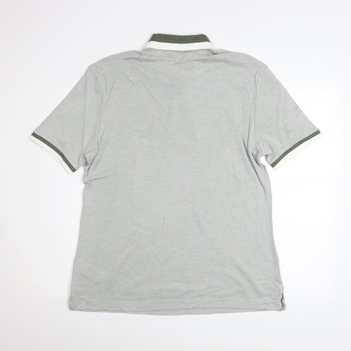 Marks and Spencer Men's Grey Regular Fit Modal Polo Shirt Size M