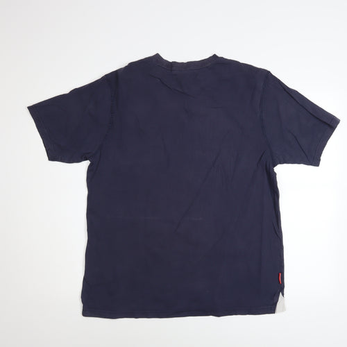 Slazenger Men's Blue Short Sleeve Crew Neck Cotton T-Shirt Size L