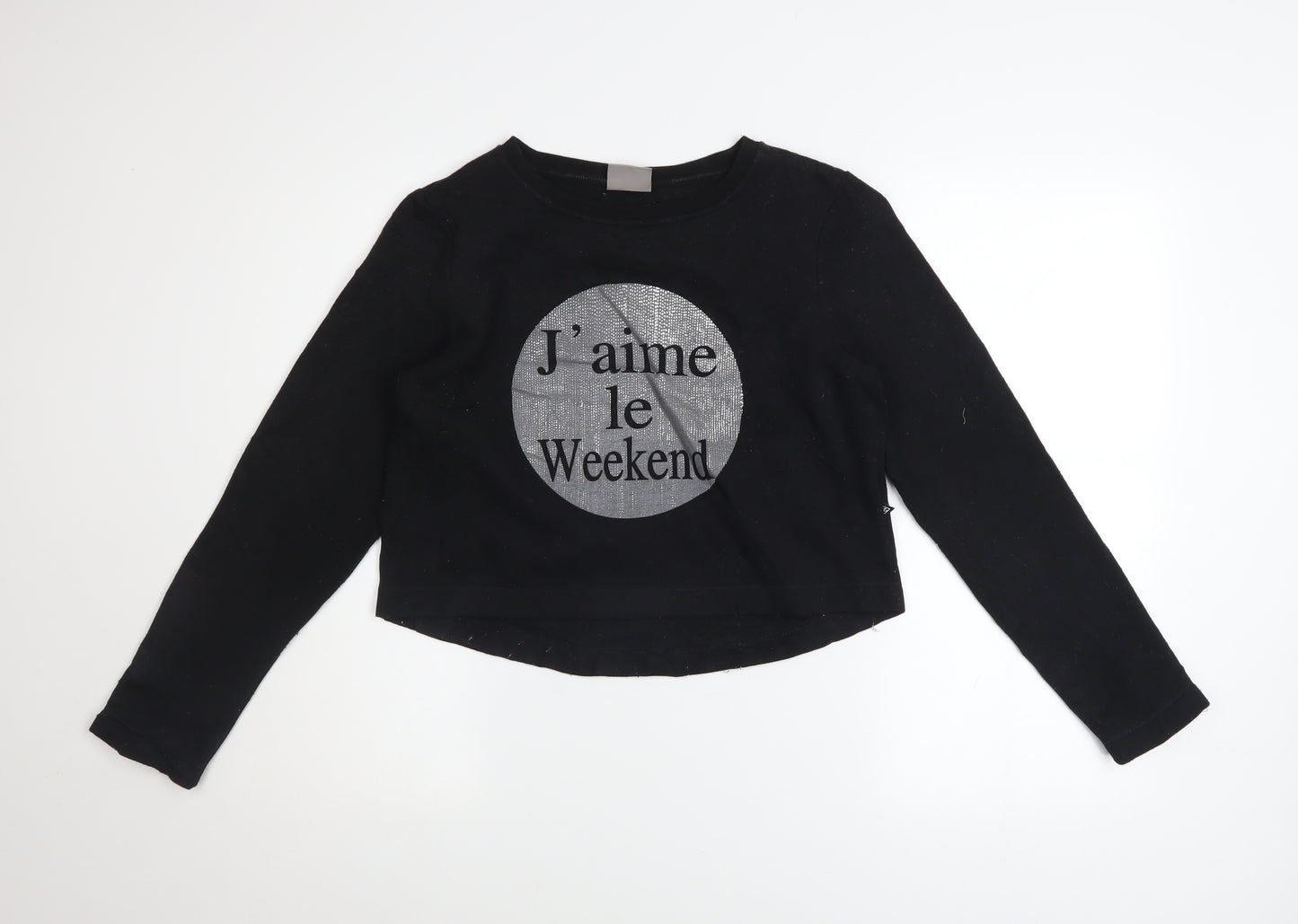 Vero Moda Women Black S Graphic Print Pullover Sweatshirt