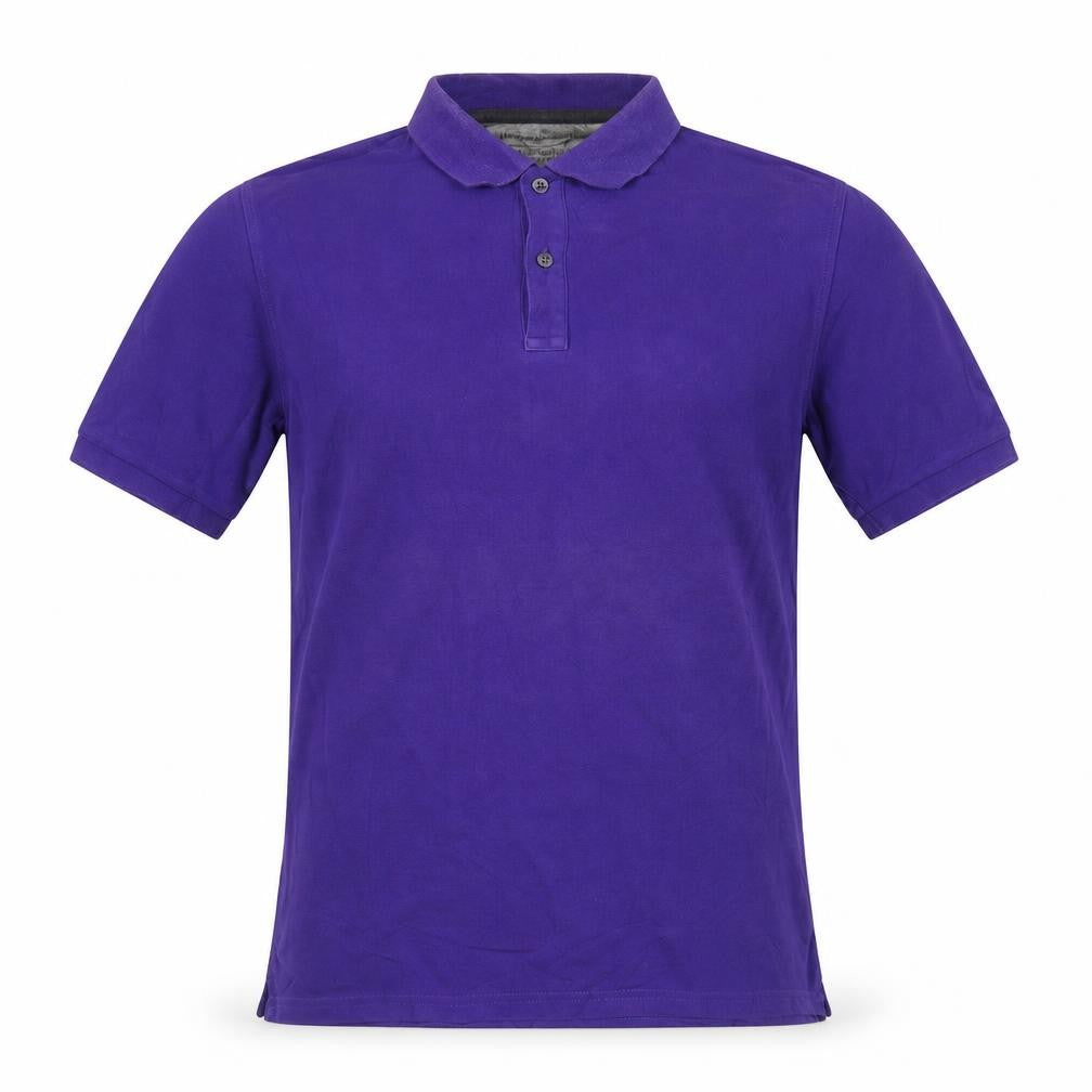 Front view of Modern Essentials Men's Purple Regular Fit Cotton Polo Shirt M