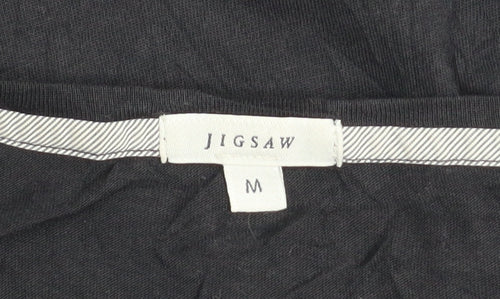 Jigsaw Women's Black Long Sleeve Modal Cotton Blouse M