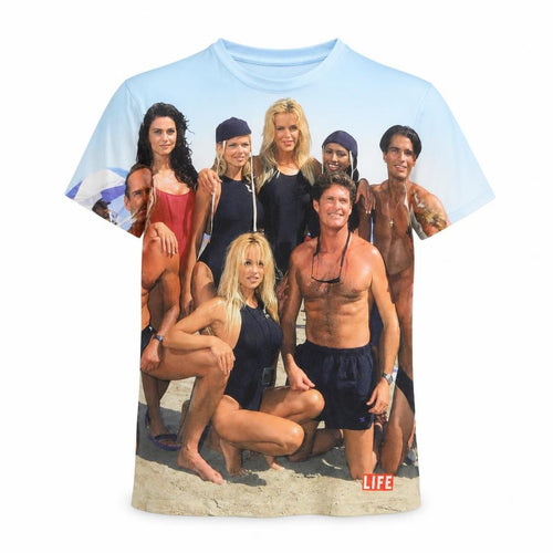 LIFE Men's Multicoloured Baywatch Graphic Crew Neck T-Shirt Size M
