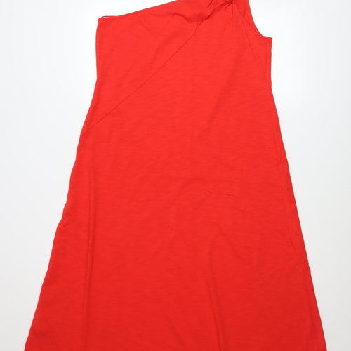 Marks and Spencer Women’s Red One Shoulder A-Line Dress Size 16