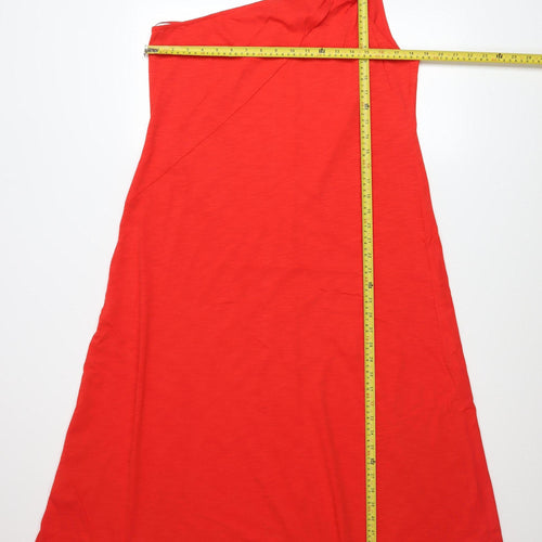 Marks and Spencer Women’s Red One Shoulder A-Line Dress Size 16