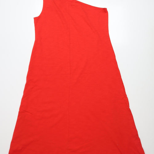 Marks and Spencer Women’s Red One Shoulder A-Line Dress Size 16