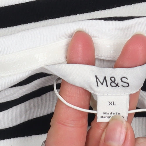 Marks and Spencer Women’s Multicoloured Striped Strapless Top XL