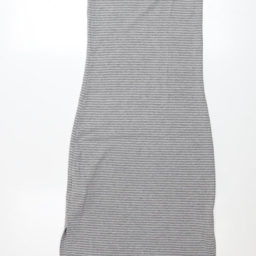 Superdry Women’s Grey Striped Midi Slip Dress XS