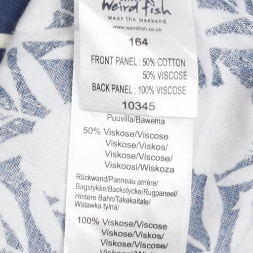 Weird Fish Women's Blue Striped Sleeveless Tank Top Size 12