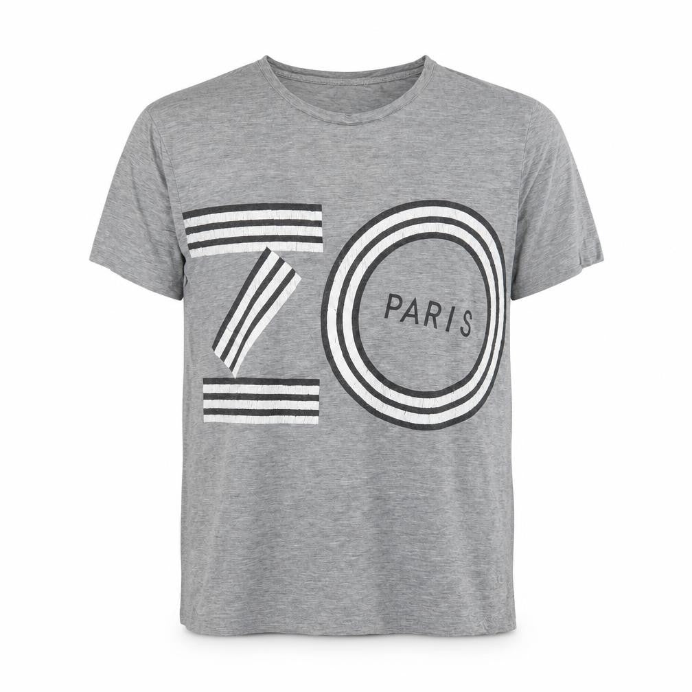 Kenzo Paris Men’s Grey Graphic Cotton T-Shirt Size L