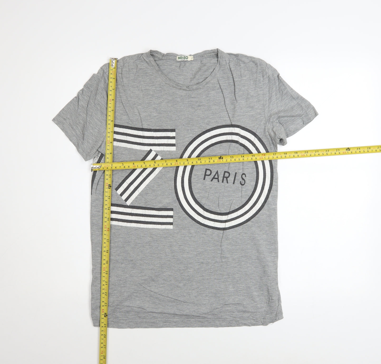 Kenzo Paris Men’s Grey Graphic Cotton T-Shirt Size L