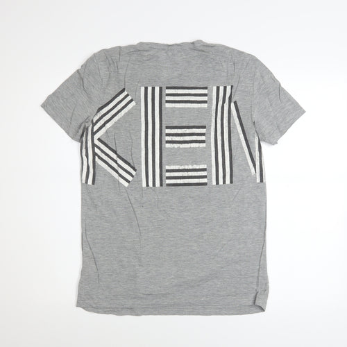 Kenzo Paris Men’s Grey Graphic Cotton T-Shirt Size L