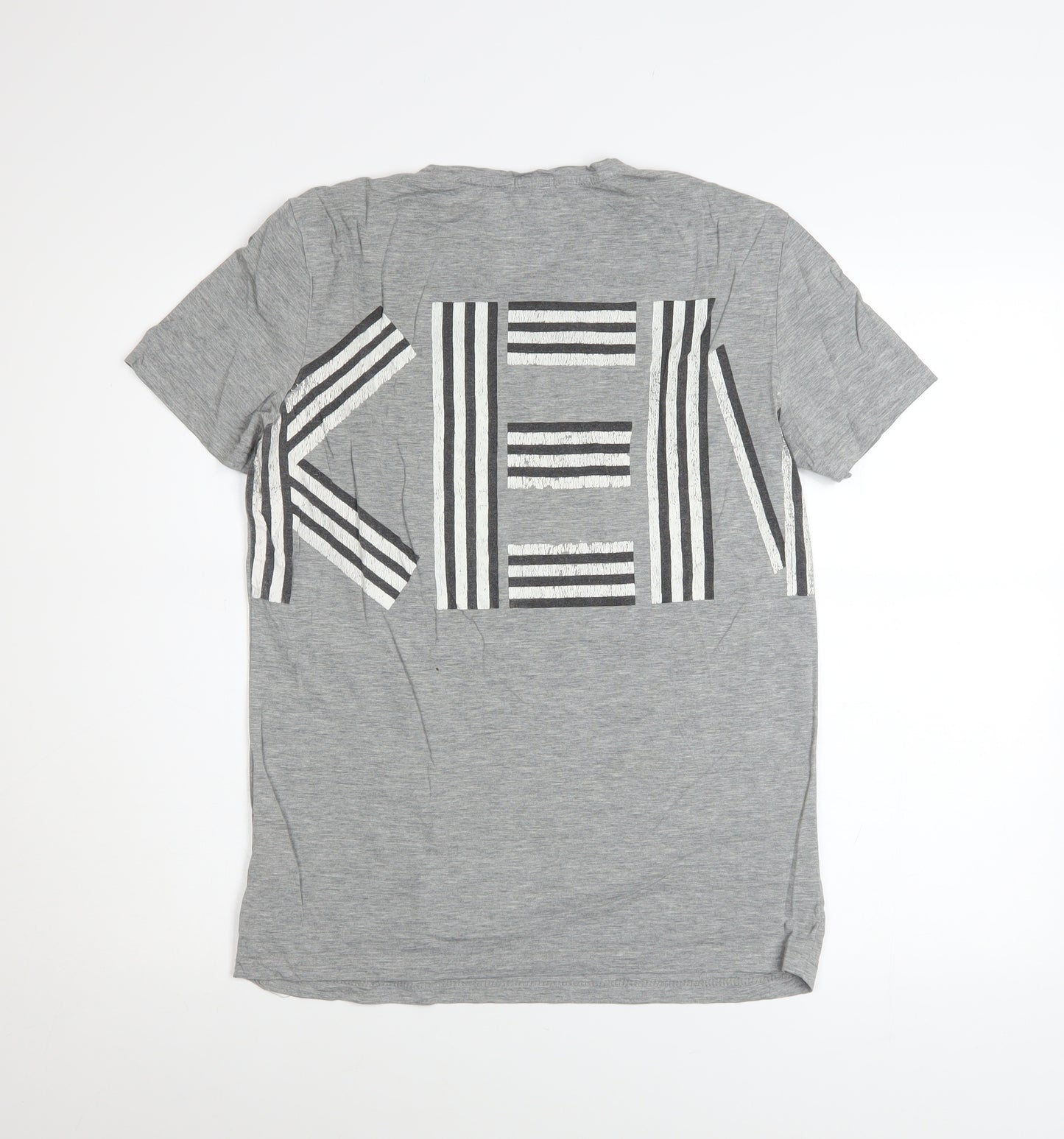 Kenzo Paris Men’s Grey Graphic Cotton T-Shirt Size L