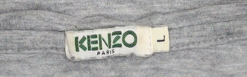 Kenzo Paris Men’s Grey Graphic Cotton T-Shirt Size L