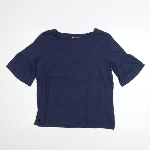 Crew Clothing Company Women Blue Size 10 Short Sleeve Basic Blouse