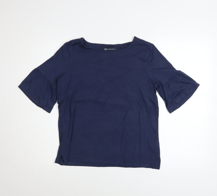 Crew Clothing Company Women Blue Size 10 Short Sleeve Basic Blouse