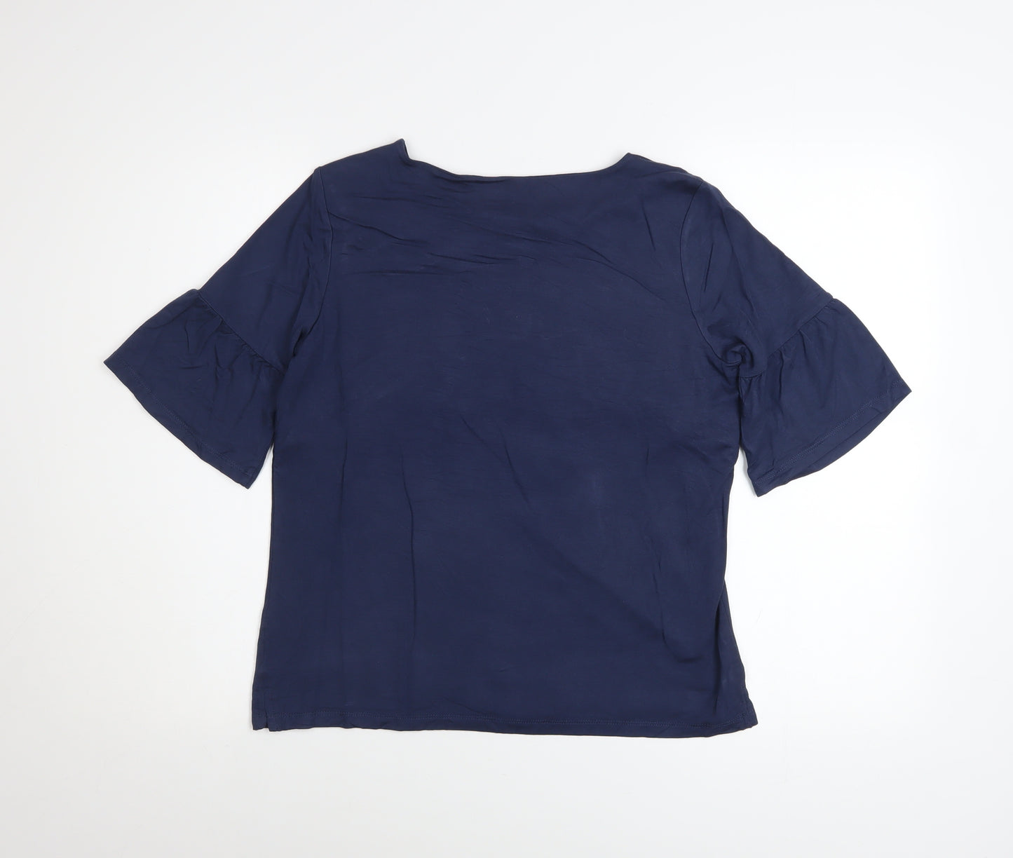 Crew Clothing Company Women Blue Size 10 Short Sleeve Basic Blouse