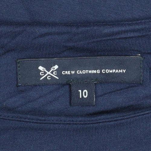 Crew Clothing Company Women Blue Size 10 Short Sleeve Basic Blouse