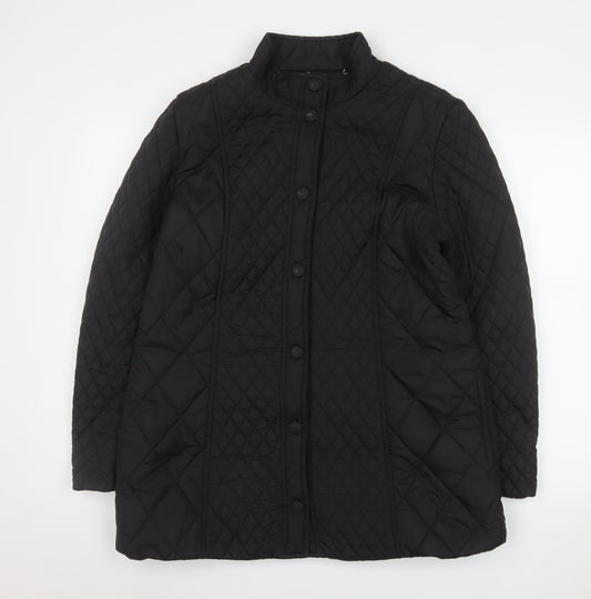 Windsmoor Women's Black Quilted Mid-Length Jacket Size 12