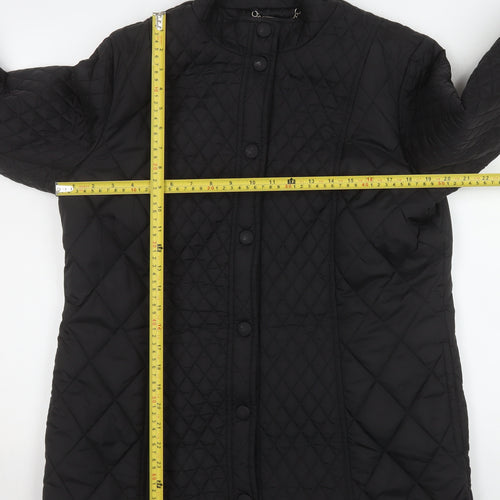 Windsmoor Women's Black Quilted Mid-Length Jacket Size 12