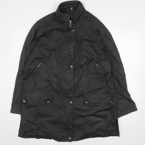 Cloud Nine Women Black Cotton Long Rain Coat Size M