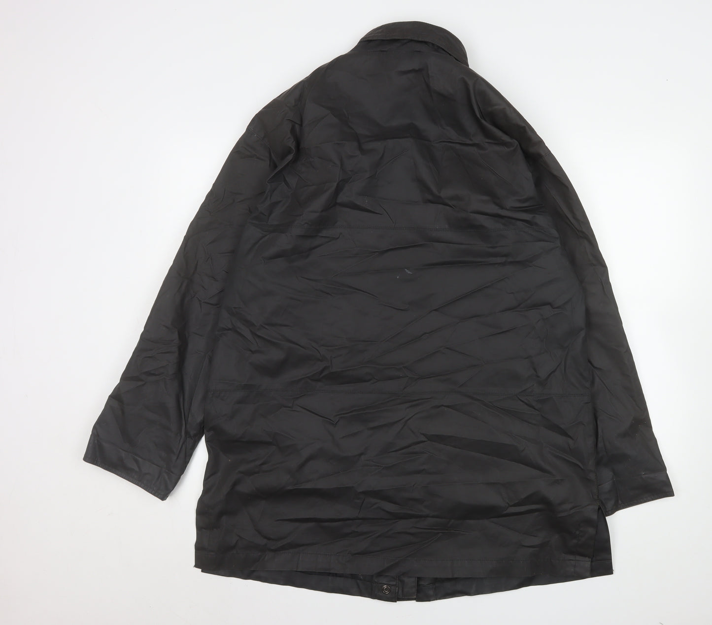 Cloud Nine Women Black Cotton Long Rain Coat Size M