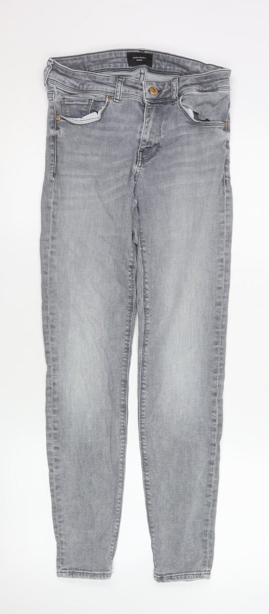 Vero Moda Unisex Grey Skinny Denim Jeans Size S 30in