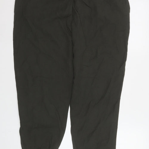 ONLY Women Black Jogger Trousers Size 14 Elastic Waist Viscose Blend