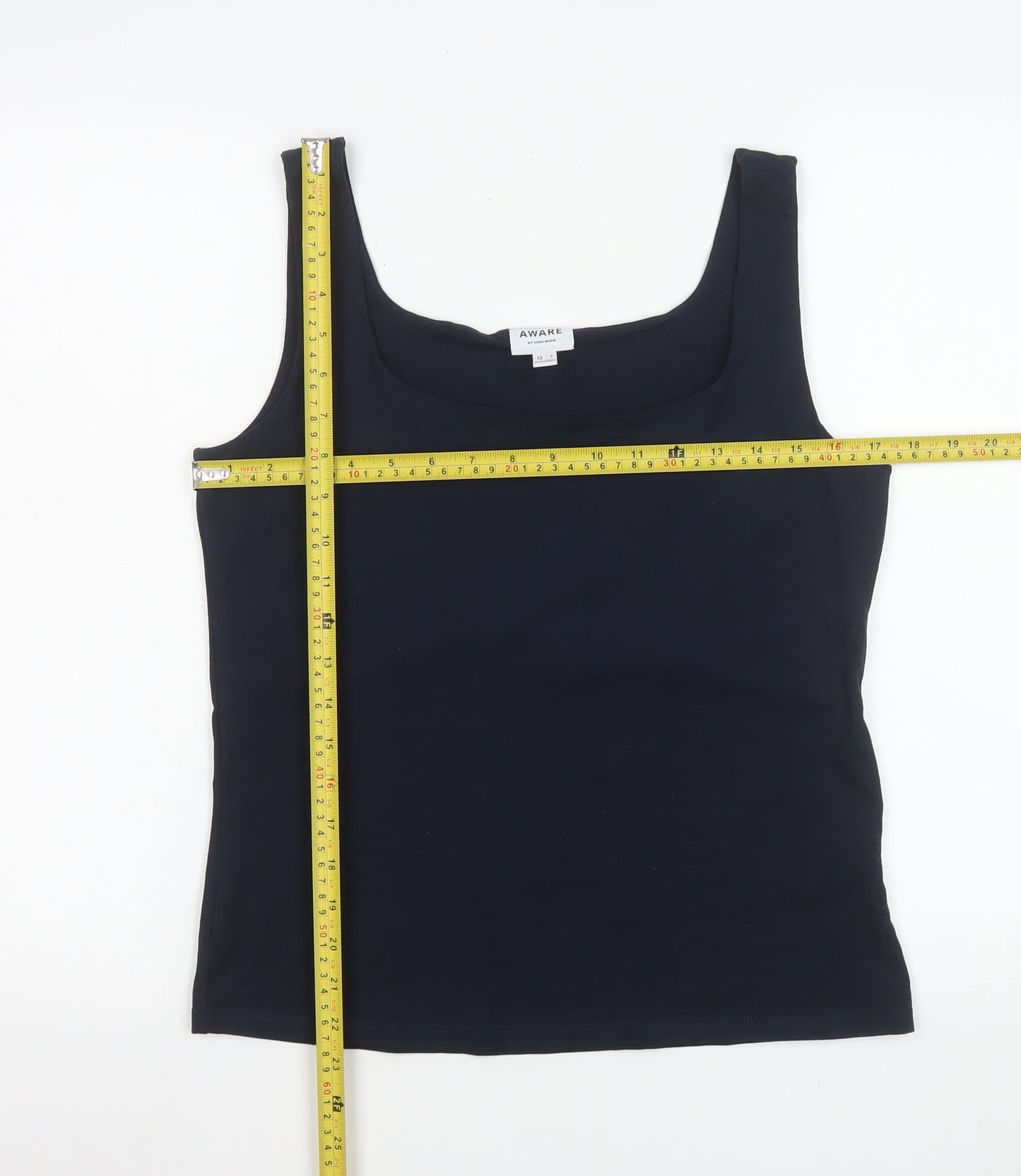Vero Moda Aware Women's Navy Cotton Stretch Tank Top Size L