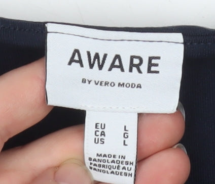 Vero Moda Aware Women's Navy Cotton Stretch Tank Top Size L