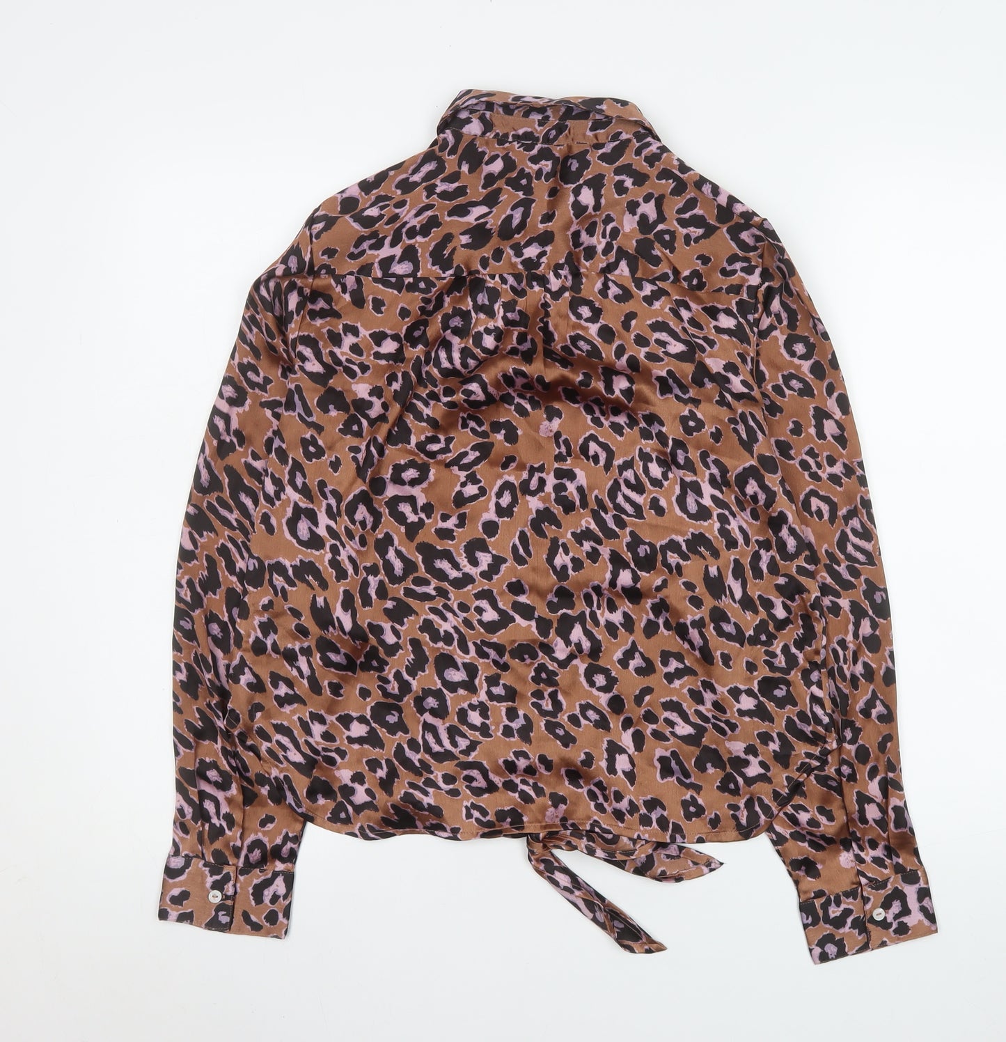 Red Herring Women’s Brown Leopard Print Button-Up Blouse Size 12