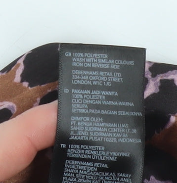 Red Herring Women’s Brown Leopard Print Button-Up Blouse Size 12