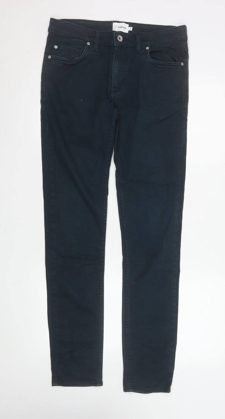 Farah Men's Black Slim Jeans 32W 34L Cotton Denim Stretch