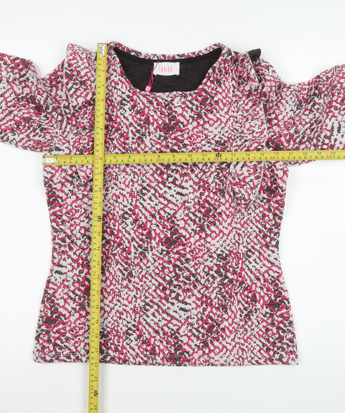 Savida Women’s Multicoloured Ruffle Long Sleeve Blouse Size 10