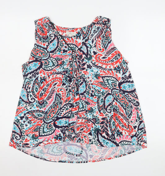 Monsoon Women’s Multicoloured Paisley Sleeveless Tunic Blouse Size M