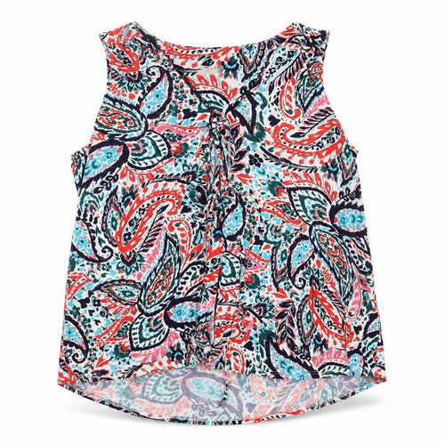 Monsoon Women’s Multicoloured Paisley Sleeveless Tunic Blouse Size M