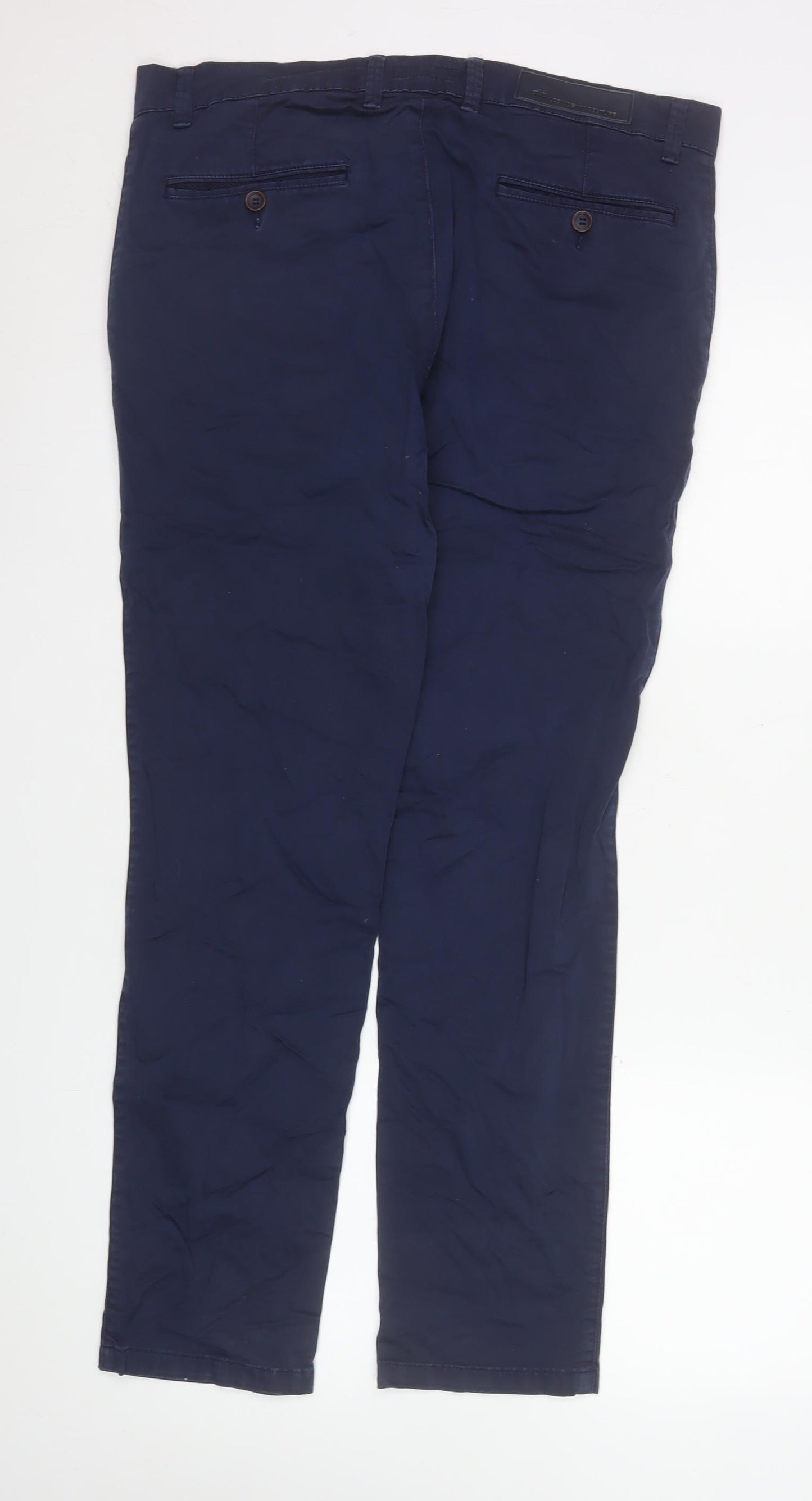LCDN Men's Blue Chino Trousers 36R Cotton Blend Stretch