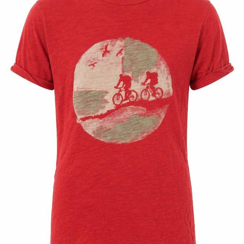 Roots Canada Men’s Red Graphic Cotton Crew Neck T-Shirt XS