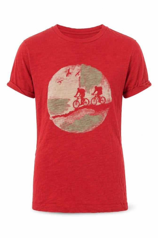 Roots Canada Men’s Red Graphic Cotton Crew Neck T-Shirt XS