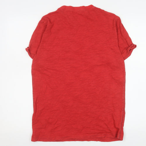 Roots Canada Men’s Red Graphic Cotton Crew Neck T-Shirt XS